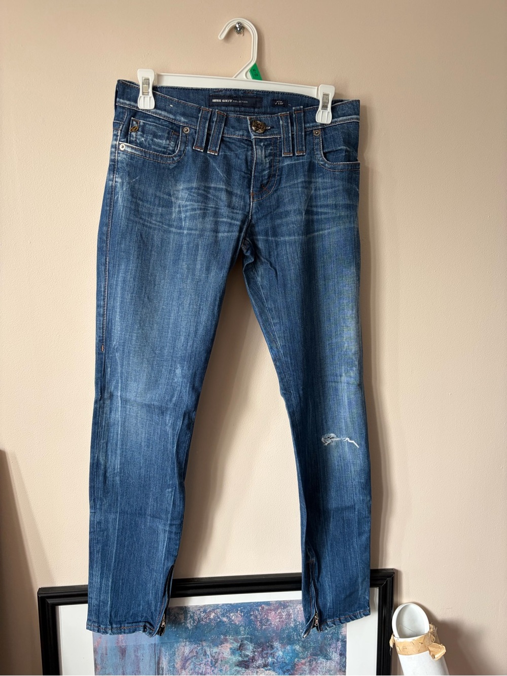 Miss Sixty -  Blue Distressed Slim Jeans
